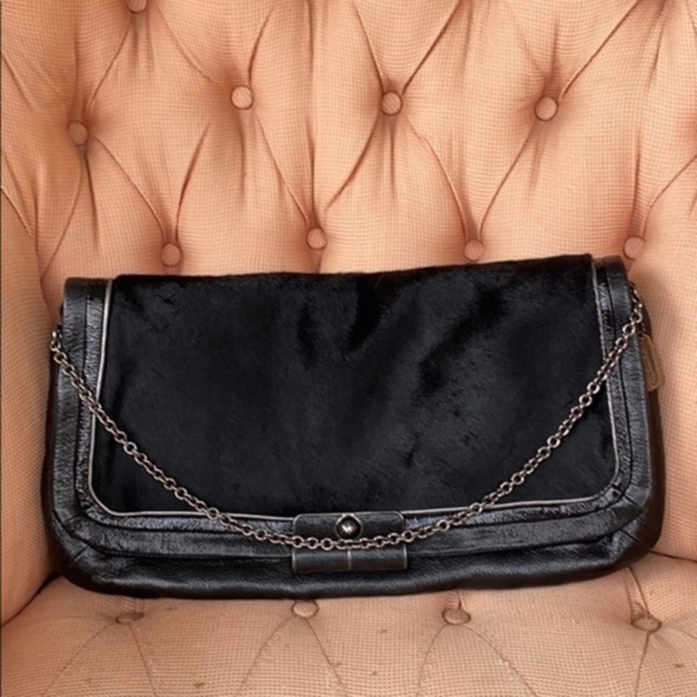 Copy — VTG COACH Cowhide Leather Hobo